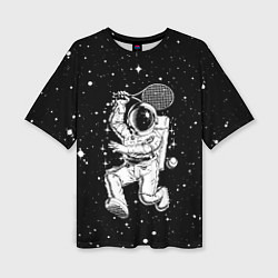 Женская футболка оверсайз Space tennis - astronaut