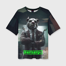 Женская футболка оверсайз Payday 3 dog