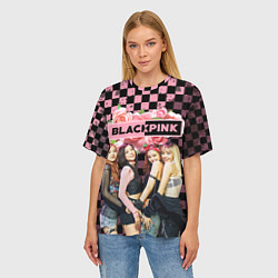 Футболка оверсайз женская Blackpink - girls, цвет: 3D-принт — фото 2