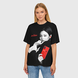Футболка оверсайз женская Blackpink Jennie Smartphone, цвет: 3D-принт — фото 2