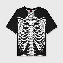 Футболка оверсайз женская Skeleton ribs, цвет: 3D-принт