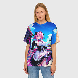 Футболка оверсайз женская Астольфо служанка - Fate grand order, цвет: 3D-принт — фото 2