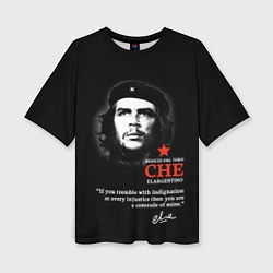 Футболка оверсайз женская Che Guevara автограф, цвет: 3D-принт