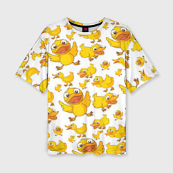 Женская футболка оверсайз Yellow ducklings