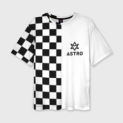 Женская футболка оверсайз Астро шахматка