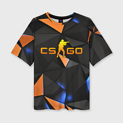 Футболка оверсайз женская CSGO orange style, цвет: 3D-принт