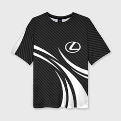 Женская футболка оверсайз Lexus - carbon line