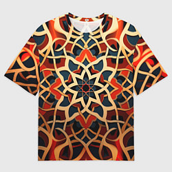 Футболка оверсайз женская Узорчатый паттерн, цвет: 3D-принт