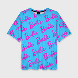 Женская футболка оверсайз Barbie pattern