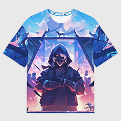 Футболка оверсайз женская Future hacker, цвет: 3D-принт