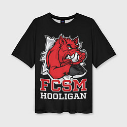 Футболка оверсайз женская FCSM hooligan, цвет: 3D-принт