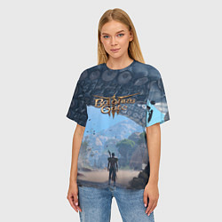 Футболка оверсайз женская Вымершая деревня, цвет: 3D-принт — фото 2