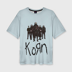 Женская футболка оверсайз Korn band