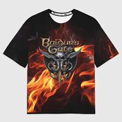 Футболка оверсайз женская Baldurs Gate 3 fire, цвет: 3D-принт