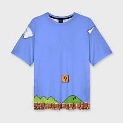 Женская футболка оверсайз Первый уровень Марио