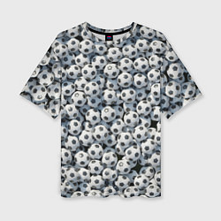 Женская футболка оверсайз Узор с мячиками