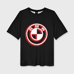 Женская футболка оверсайз Bmw fire car