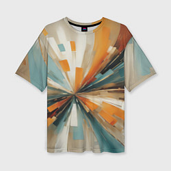 Женская футболка оверсайз Цветная абстракция - нейросеть