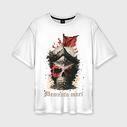 Женская футболка оверсайз Череп memento mori