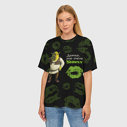Футболка оверсайз женская Shrexy Shrek, цвет: 3D-принт — фото 2