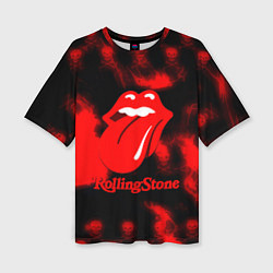 Футболка оверсайз женская Rolling Stone rock, цвет: 3D-принт