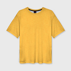 Женская футболка оверсайз Жёлтый однотонный текстура