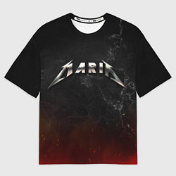 Футболка оверсайз женская Мария в стиле Металлика - искры и огонь, цвет: 3D-принт