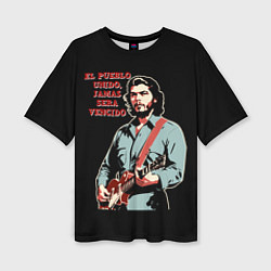 Женская футболка оверсайз Че Гевара с гитарой