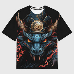 Женская футболка оверсайз Морозный владыка дракон