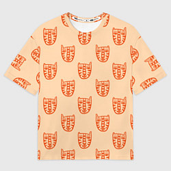 Футболка оверсайз женская Drawn Tiger, цвет: 3D-принт