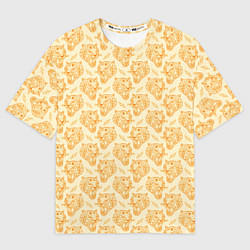 Футболка оверсайз женская Рычания тигра, цвет: 3D-принт