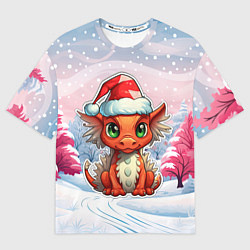 Женская футболка оверсайз Символ нового 2024 года