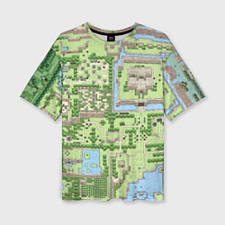 Женская футболка оверсайз Zelda: карта