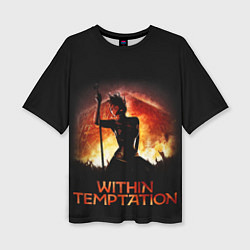 Женская футболка оверсайз Within Temptation Sharon