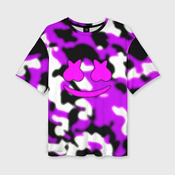 Футболка оверсайз женская Marshmello camo, цвет: 3D-принт