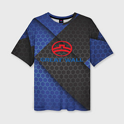 Женская футболка оверсайз Great wall logo