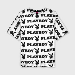 Женская футболка оверсайз Playboy rabbit