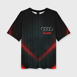 Женская футболка оверсайз Audi stripes neon