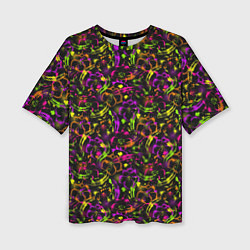 Женская футболка оверсайз Color bright pattern