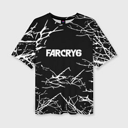 Женская футболка оверсайз Farcry ночь деревья гейм