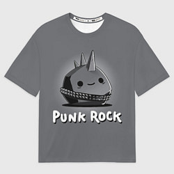 Женская футболка оверсайз Камень панк