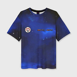 Женская футболка оверсайз Metro 2033 космос