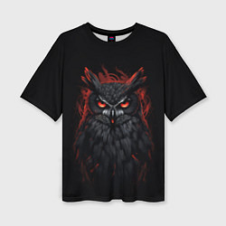 Женская футболка оверсайз Evil owl
