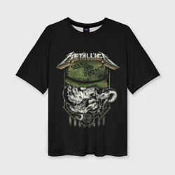 Футболка оверсайз женская Metallica - skull, цвет: 3D-принт