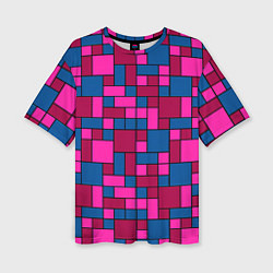 Женская футболка оверсайз Геометрические цветные фигуры