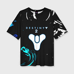 Женская футболка оверсайз Destiny space color game