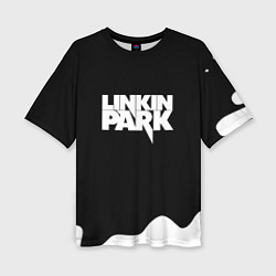 Футболка оверсайз женская Linkin park краска белая, цвет: 3D-принт