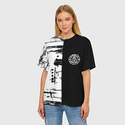 Футболка оверсайз женская Silent hill краски текстура гейм, цвет: 3D-принт — фото 2