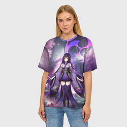 Футболка оверсайз женская Genshin Impact - character Raiden, цвет: 3D-принт — фото 2