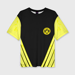 Женская футболка оверсайз Borussia geometry yellow